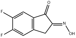 1H-Indene-1,2(3H)-dione, 5,6-difluoro-, 2-oxime, (2E)- Structure