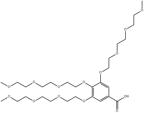 Benzoic acid, 3,4,5-tris[2-[2-(2-methoxyethoxy)ethoxy]ethoxy]- Structure