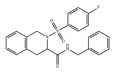 3-Isoquinolinecarboxamide, 2-[(4-fluorophenyl)sulfonyl]-1,2,3,4-tetrahydro-N-(phenylmethyl)- Structure