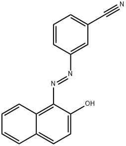 Benzonitrile, 3-[(2-hydroxy-1-naphthalenyl)azo]-, (E)- (9CI) Structure