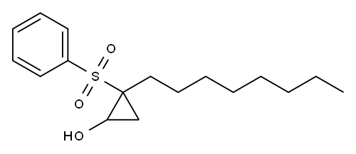 Cyclopropanol, 2-octyl-2-(phenylsulfonyl)- Structure