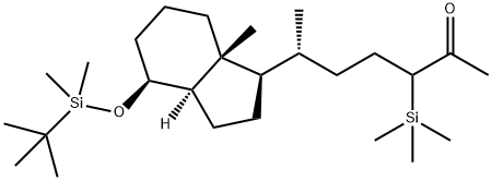 2-Heptanone, 6-[(1R,3aR,4S,7aR)-4-[[(1,1-dimethylethyl)dimethylsilyl]oxy]octahydro-7a-methyl-1H-inden-1-yl]-3-(trimethylsilyl)-, (6R)- Structure