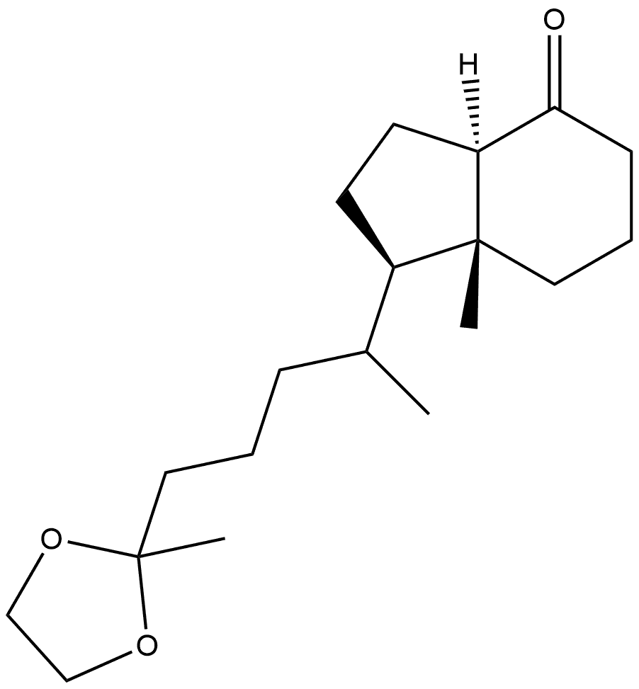 4H-Inden-4-one, octahydro-7a-methyl-1-[1-methyl-4-(2-methyl-1,3-dioxolan-2-yl)butyl]-, [1R-[1α(R*),3aβ,7aα]]- (9CI) Structure