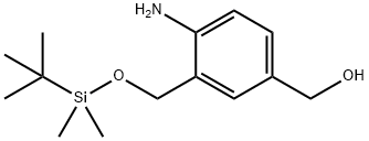 (4-Amino-3-(((tert-butyldimethylsilyl)oxy)methyl)phenyl)methanol Structure