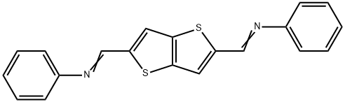 Benzenamine, N,N'-(thieno[3,2-b]thiophene-2,5-diyldimethylidyne)bis- (9CI) Structure