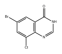 4(3H)-Quinazolinone, 6-bromo-8-chloro- Structure