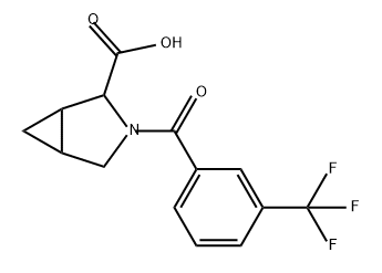 3-Azabicyclo[3.1.0]hexane-2-carboxylic acid, 3-[3-(trifluoromethyl)benzoyl]- Structure