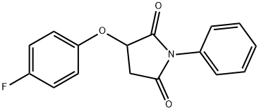 2,5-Pyrrolidinedione, 3-(4-fluorophenoxy)-1-phenyl- Structure