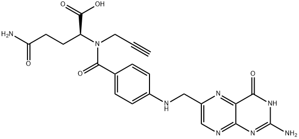 L-Glutamine, N2-[4-[[(2-amino-3,4-dihydro-4-oxo-6-pteridinyl)methyl]amino]benzoyl]-N-2-propyn-1-yl- 구조식 이미지