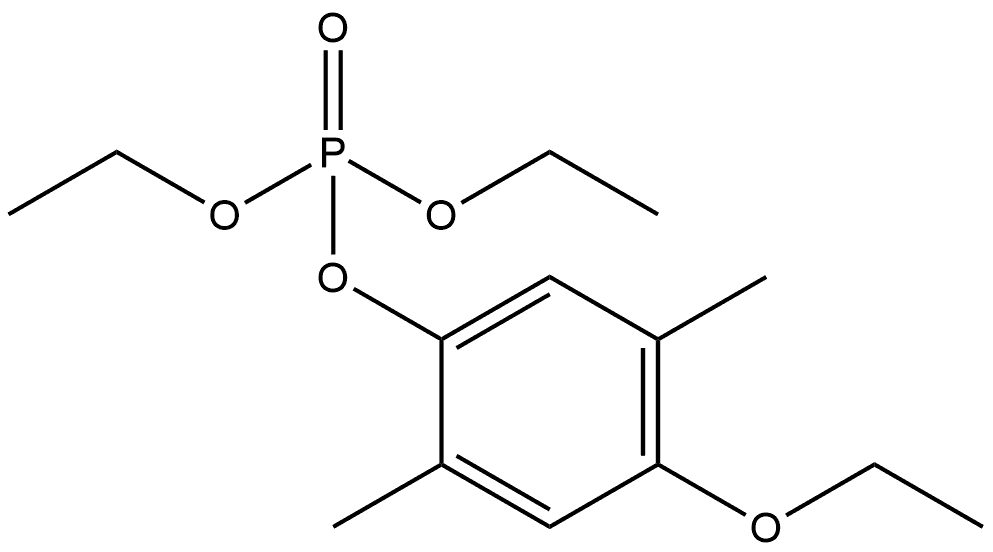 Phosphoric acid, 4-ethoxy-2,5-xylyl diethyl ester Structure