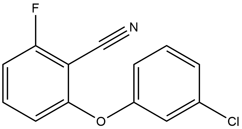 2-(3-Chlorophenoxy)-6-fluorobenzonitrile Structure