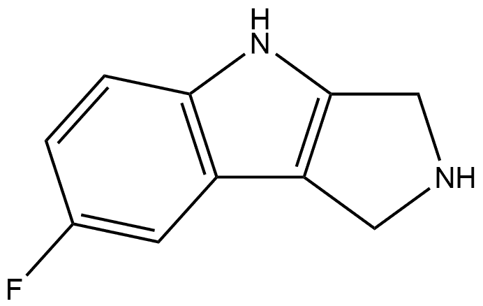 7-fluoro-1,2,3,4-tetrahydropyrrolo[3,4-b]indole Structure