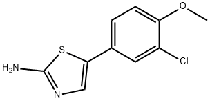 2-Thiazolamine, 5-(3-chloro-4-methoxyphenyl)- Structure