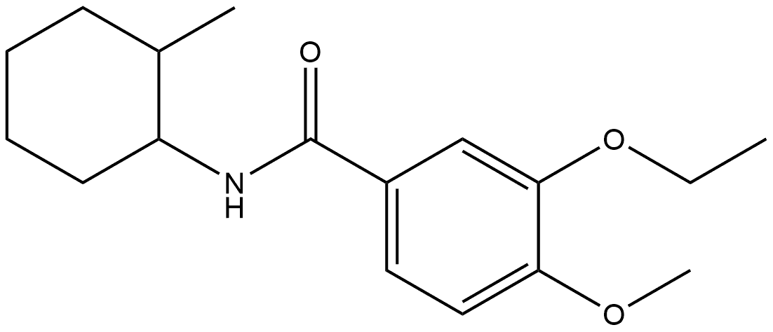 3-Ethoxy-4-methoxy-N-(2-methylcyclohexyl)benzamide Structure