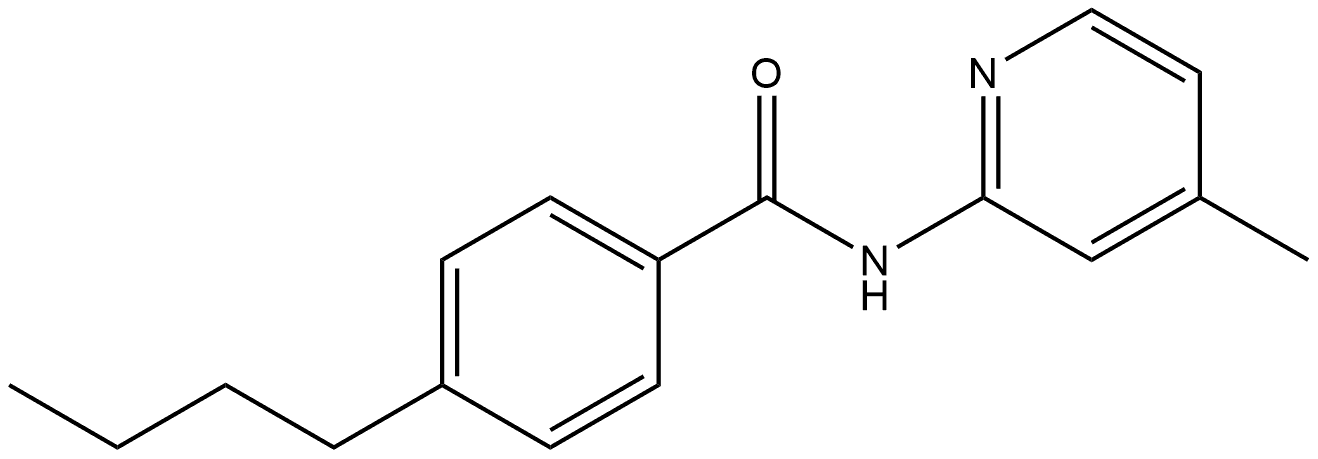 4-Butyl-N-(4-methyl-2-pyridinyl)benzamide Structure