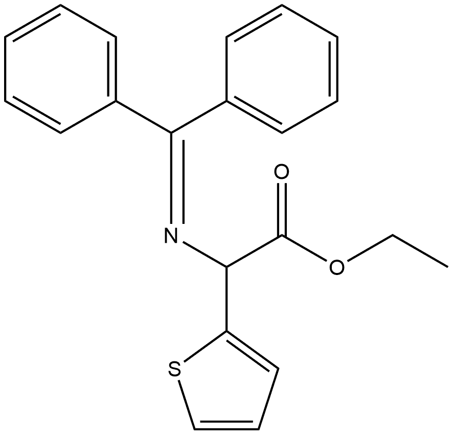 2-Thiopheneacetic acid, α-[(diphenylmethylene)amino]-, ethyl ester Structure