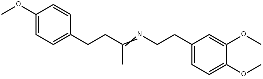 Benzeneethanamine, 3,4-dimethoxy-N-[3-(4-methoxyphenyl)-1-methylpropylidene]- Structure