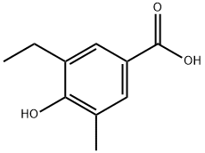 Benzoic acid, 3-ethyl-4-hydroxy-5-methyl- Structure