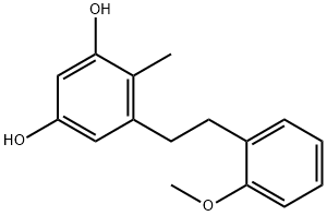 1,3-Benzenediol, 5-[2-(2-methoxyphenyl)ethyl]-4-methyl- Structure