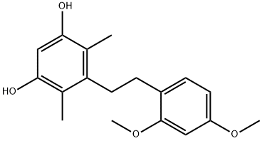 1,3-Benzenediol, 5-[2-(2,4-dimethoxyphenyl)ethyl]-4,6-dimethyl- Structure