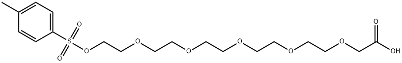 3,6,9,12,15-Pentaoxaheptadecanoic acid, 17-[[(4-methylphenyl)sulfonyl]oxy]- 구조식 이미지