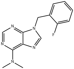 9-(2-Fluorobenzyl)-N,N-dimethyl-9H-purin-6-amine 구조식 이미지