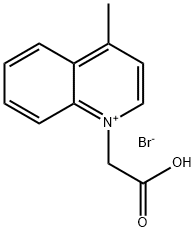 Quinolinium, 1-(carboxymethyl)-4-methyl-, bromide (1:1) Structure