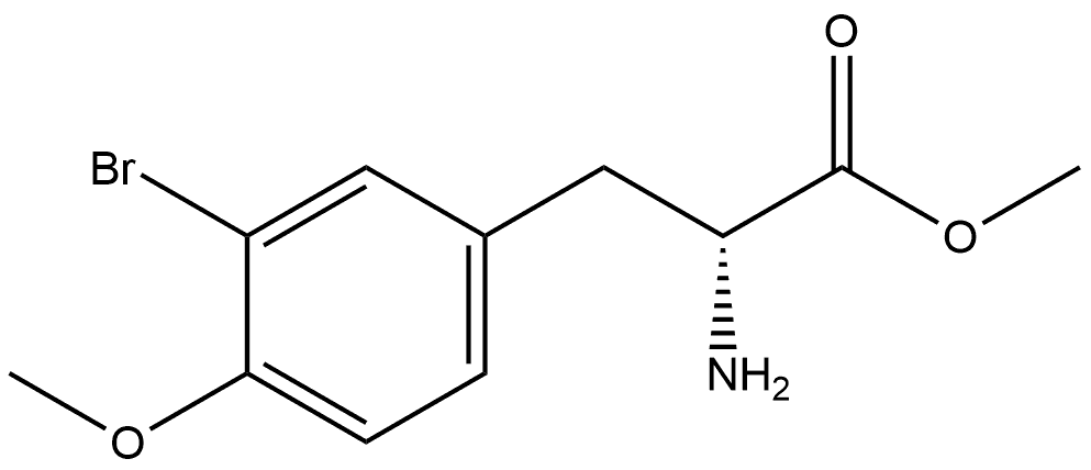 3-Bromo-O-methyl-D-tyrosine methyl ester Structure