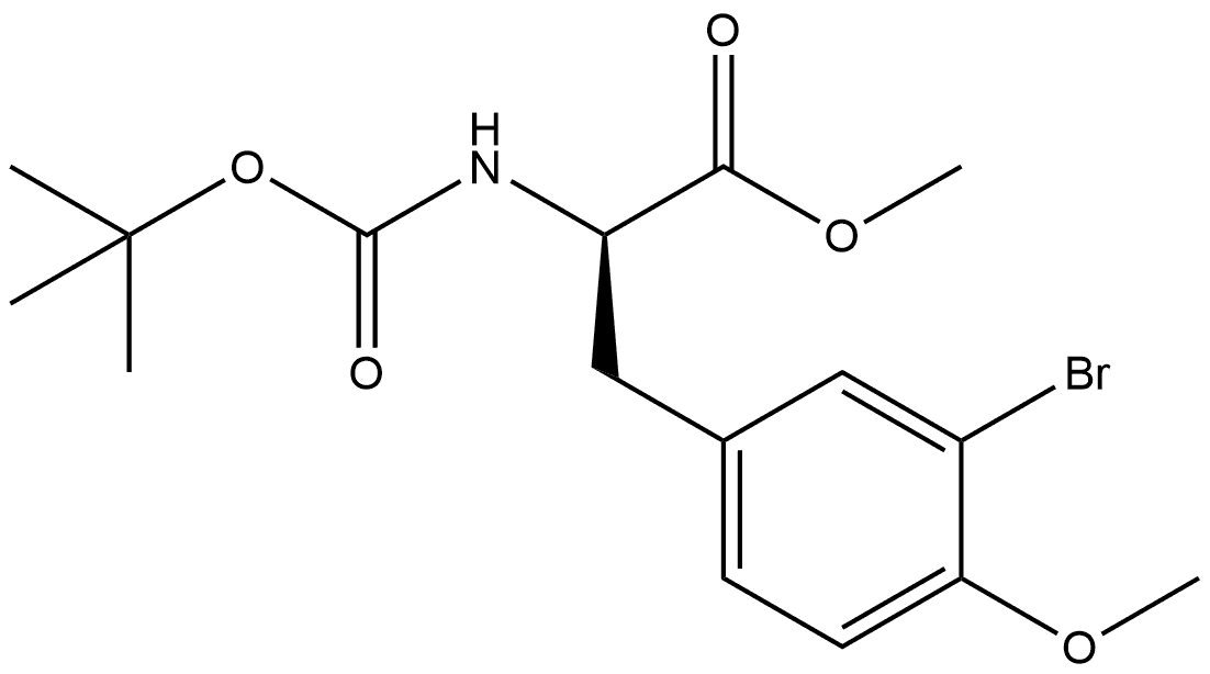 methyl (R)-3-(3-bromo-4-methoxyphenyl)-2-((tert-butoxycarbonyl)amino)propanoate Structure