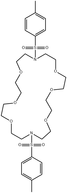 1,4,7,13,16,19-Hexaoxa-10,22-diazacyclotetracosane, 10,22-bis[(4-methylphenyl)sulfonyl]- Structure