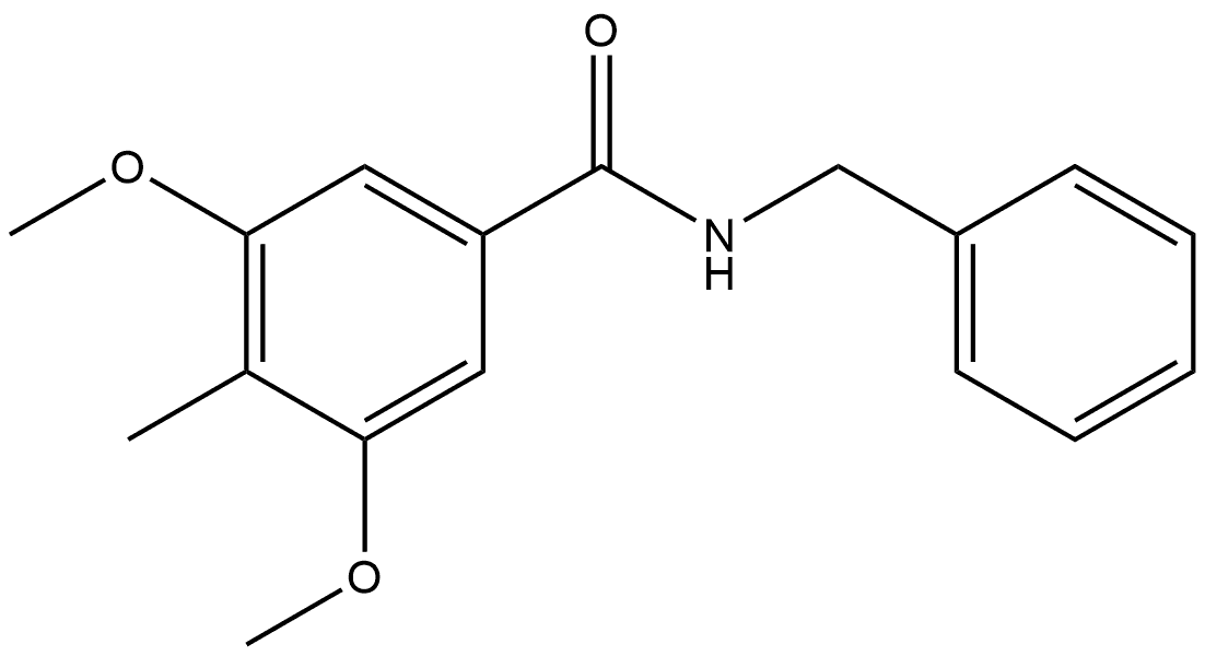 3,5-Dimethoxy-4-methyl-N-(phenylmethyl)benzamide Structure