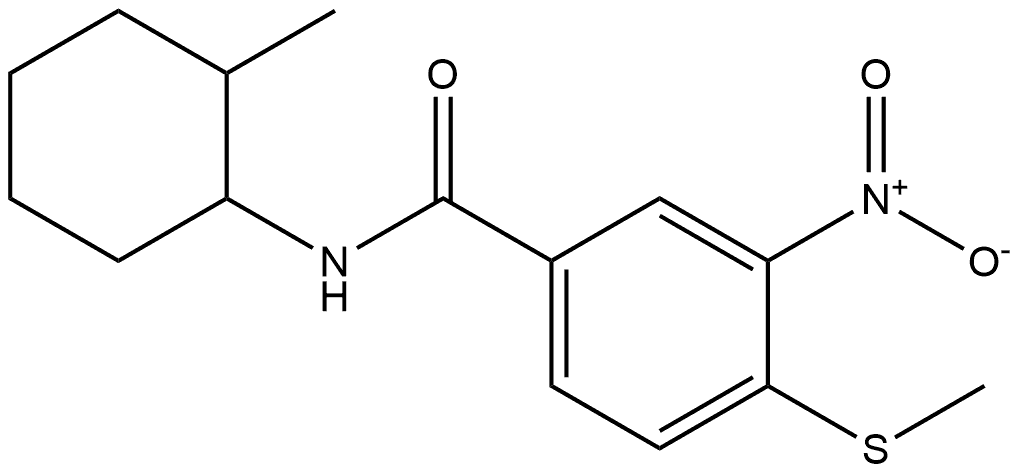 N-(2-methylcyclohexyl)-4-(methylthio)-3-nitrobenzamide Structure