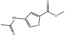 2-Thiophenecarboxylic acid, 4-(acetylamino)-, methyl ester 구조식 이미지