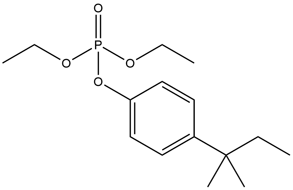 Phosphoric acid, diethyl p-tert-pentylphenyl ester Structure