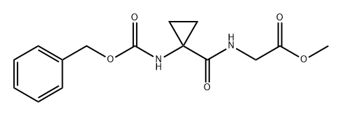 Glycine, N-[[1-[[(phenylmethoxy)carbonyl]amino]cyclopropyl]carbonyl]-, methyl ester Structure