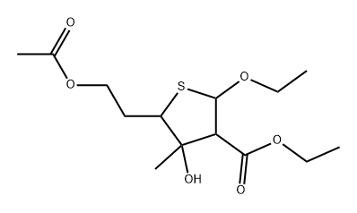 Hexofuranoside, ethyl 2,5-dideoxy-2-(ethoxycarbonyl)-3-C-methyl-4-thio-, 6-acetate Structure