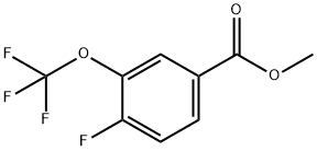 Benzoic acid, 4-fluoro-3-(trifluoromethoxy)-, methyl ester 구조식 이미지