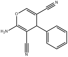 4H-Pyran-3,5-dicarbonitrile, 2-amino-4-phenyl- 구조식 이미지