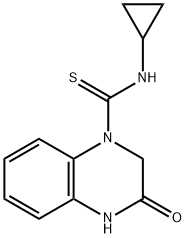 1(2H)-Quinoxalinecarbothioamide, N-cyclopropyl-3,4-dihydro-3-oxo- Structure