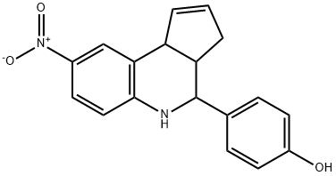 4-{8-nitro-3H,3aH,4H,5H,9bH-cyclopenta[c]quinoli n-4-yl}phenol Structure