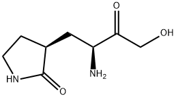 2-Pyrrolidinone, 3-[(2S)-2-amino-4-hydroxy-3-oxobutyl]-, (3S)- Structure