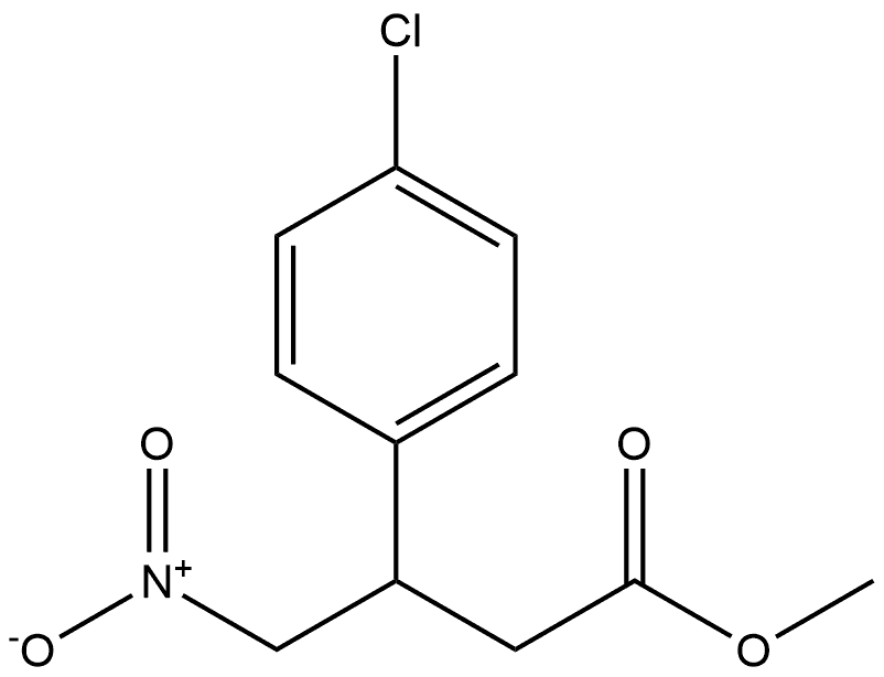 Benzenepropanoic acid, 4-chloro-β-(nitromethyl)-, methyl ester Structure