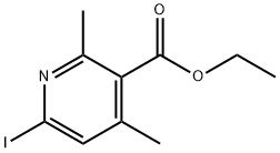3-Pyridinecarboxylic acid, 6-iodo-2,4-dimethyl-, ethyl ester Structure