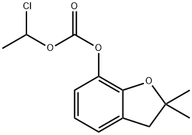 Carbonic acid, 1-chloroethyl 2,3-dihydro-2,2-dimethyl-7-benzofuranyl ester Structure