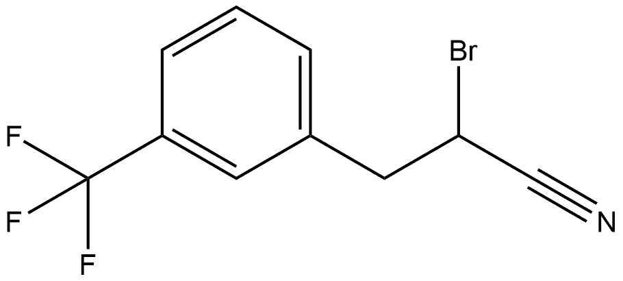 Benzenepropanenitrile, α-bromo-3-(trifluoromethyl)- Structure