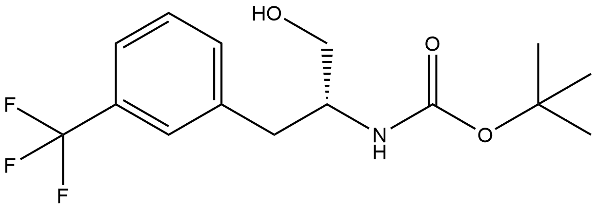 tert-butyl (R)-(1-hydroxy-3-(3-(trifluoromethyl)phenyl)propan-2-yl)carbamate Structure