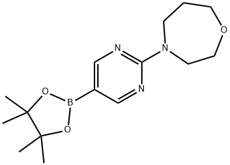 4-(5-(4,4,5,5-Tetramethyl-1,3,2-dioxaborolan-2-yl)pyrimidin-2-yl)-1,4-oxazepane Structure