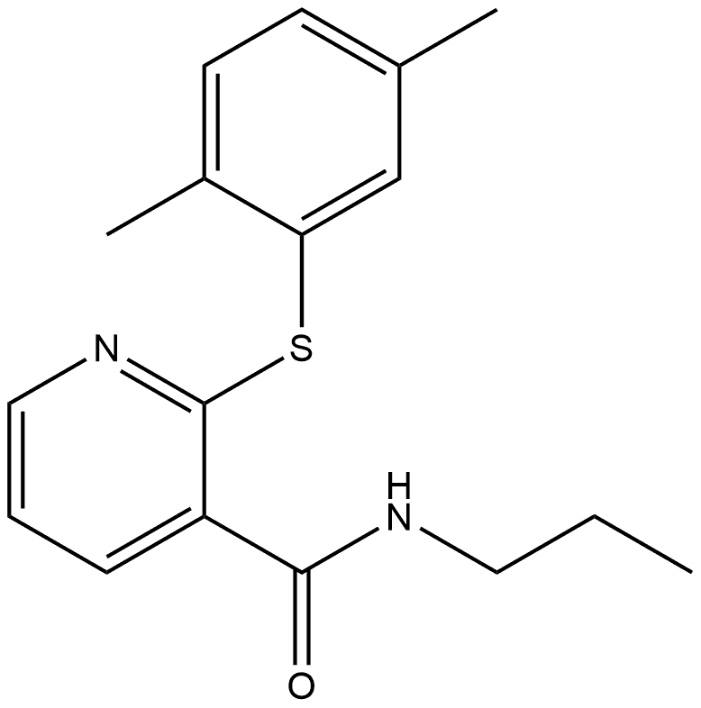 2-[(2,5-Dimethylphenyl)thio]-N-propyl-3-pyridinecarboxamide Structure