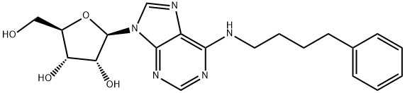 (2R,3S,4R,5R)-2-(Hydroxymethyl)-5-(6-((4-phenylbutyl)amino)-9H-purin-9-yl)tetrahydrofuran-3,4-diol Structure