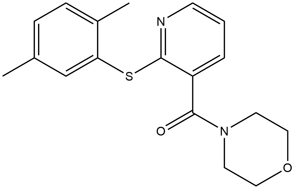 2-[(2,5-Dimethylphenyl)thio]-3-pyridinyl]-4-morpholinylmethanone 구조식 이미지